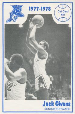 1977-78 Kentucky Wildcats News #21 Jack Givens Front