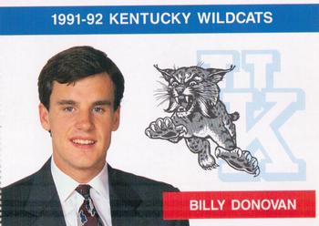1991-92 Kentucky Wildcats Big Blue Magazine Double #17 Billy Donovan Front