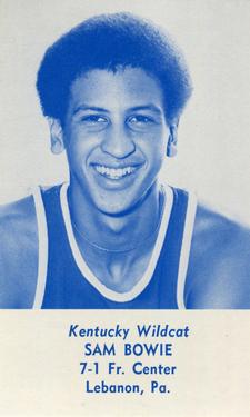 1979-80 Kentucky Wildcats Schedules #NNO Sam Bowie Front