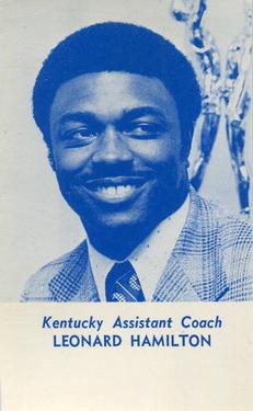 1979-80 Kentucky Wildcats Schedules #NNO Leonard Hamilton Front