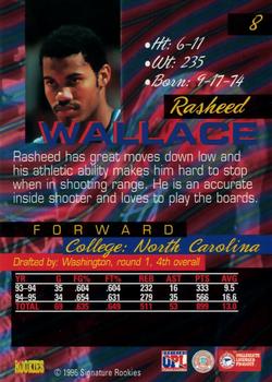 1996 Signature Rookies Supreme #8 Rasheed Wallace Back