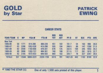 1990-91 Star Gold #1 Patrick Ewing Back