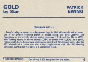1990-91 Star Gold #6 Patrick Ewing Back