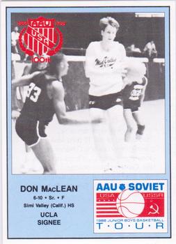 1988 Wildcat News AAU Soviet Tour #14 Don MacLean Front