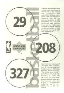 1997-98 Upper Deck NBA Stickers (European) #29 / 208 / 327 Mark Price / Scottie Pippen / Chris Webber Back