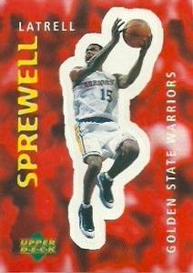 1997-98 Upper Deck NBA Stickers (European) #35 Latrell Sprewell Front