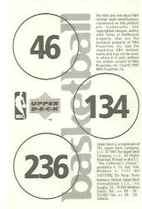 1997-98 Upper Deck NBA Stickers (European) #46 / 134 / 236 Matt Maloney / Sam Perkins / Reggie Miller Back