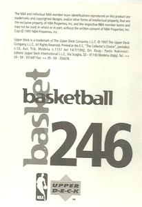 1997-98 Upper Deck NBA Stickers (European) #246 Dan Majerle Back