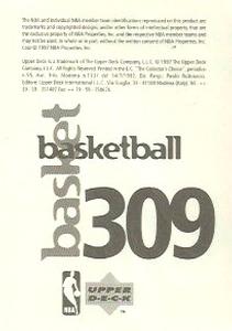 1997-98 Upper Deck NBA Stickers (European) #309 Derrick Coleman Back