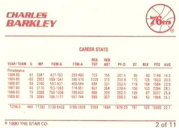 1990 Star Charles Barkley - Glossy #2 Charles Barkley Back