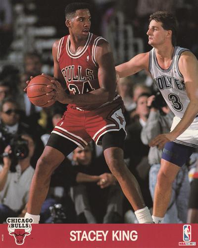 1990-91 Hoops Action Photos #90T34A Stacey King Front