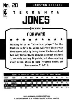 2015-16 Hoops - Green #20 Terrence Jones Back