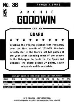 2015-16 Hoops - Green #38 Archie Goodwin Back
