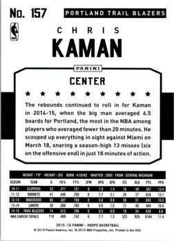 2015-16 Hoops - Green #157 Chris Kaman Back