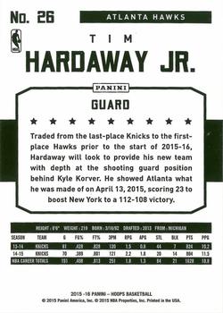 2015-16 Hoops - Gold #26 Tim Hardaway Jr. Back