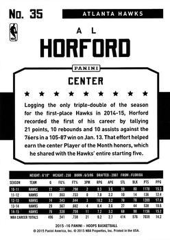 2015-16 Hoops - Gold #35 Al Horford Back