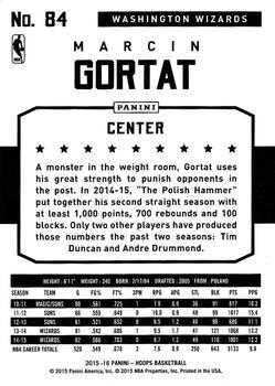 2015-16 Hoops - Gold #84 Marcin Gortat Back