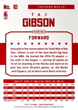 2015-16 Hoops - Red Back #10 Taj Gibson Back