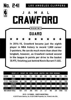2015-16 Hoops - Blue #241 Jamal Crawford Back