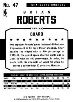 2015-16 Hoops - Red #47 Brian Roberts Back