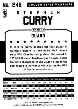 2015-16 Hoops - Red #248 Stephen Curry Back