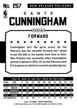 2015-16 Hoops - Silver #257 Dante Cunningham Back