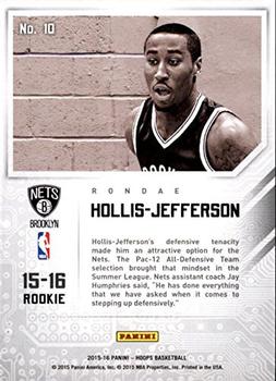 2015-16 Hoops - Faces of the Future #10 Rondae Hollis-Jefferson Back