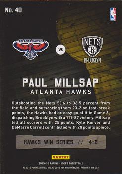 2015-16 Hoops - Road to the Finals #40 Paul Millsap Back