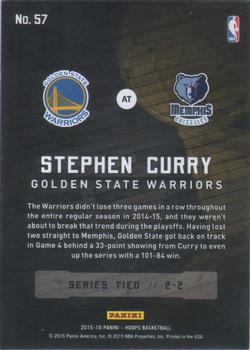 2015-16 Hoops - Road to the Finals #57 Stephen Curry Back
