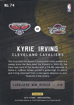 2015-16 Hoops - Road to the Finals #74 Kyrie Irving Back