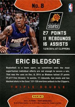 2015-16 Hoops - Triple-Double #8 Eric Bledsoe Back