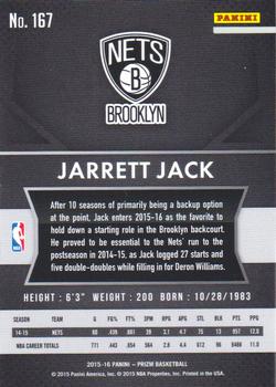 2015-16 Panini Prizm #167 Jarrett Jack Back