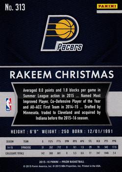 2015-16 Panini Prizm #313 Rakeem Christmas Back