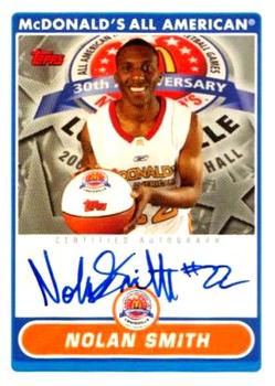 2007 Topps McDonald's All-American Game - Game Day Autographs Aftermarket #NS Nolan Smith Front
