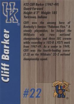 1999 AMA Kentucky Wildcats Legends #NNO Cliff Barker Back