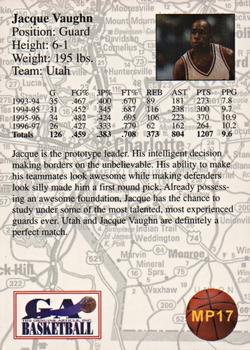 1997 Genuine Article - The Charlotte Series #MP17 Jacque Vaughn Back