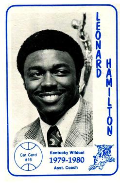 1979-80 Foodtown Kentucky Wildcats #16 Leonard Hamilton Front