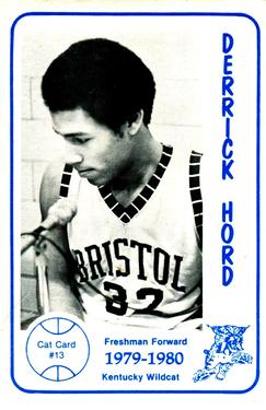 1979-80 Foodtown Kentucky Wildcats #13 Derrick Hord Front