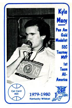 1979-80 Foodtown Kentucky Wildcats #20 Kyle Macy Front