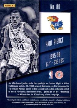 2015 Panini Contenders Draft Picks - Draft Ticket #80 Paul Pierce Back