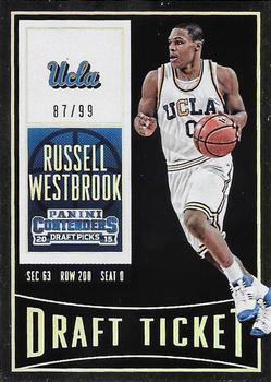 2015 Panini Contenders Draft Picks - Draft Ticket #85 Russell Westbrook Front