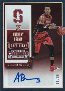 2015 Panini Contenders Draft Picks - Draft Ticket #104a Anthony Brown Front