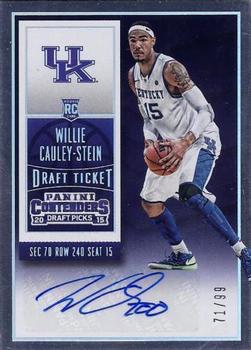 2015 Panini Contenders Draft Picks - Draft Ticket #150a Willie Cauley-Stein Front