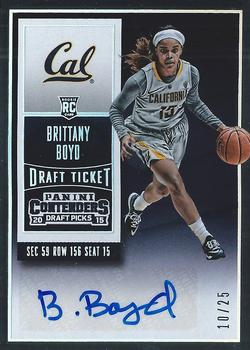 2015 Panini Contenders Draft Picks - Draft Ticket #178 Brittany Boyd Front