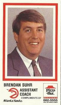 1987-88 Pizza Hut Atlanta Hawks  #2 Brendan Suhr Front