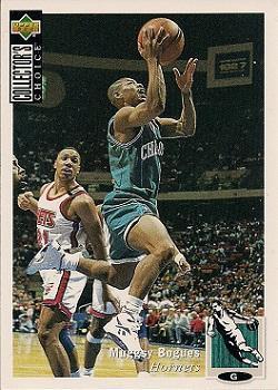 1995-96 Collector's Choice Argentina Stickers #114 Muggsy Bogues Front
