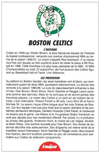 1991-93 5 Majeur Magazine France #NNO Boston Celtics Front
