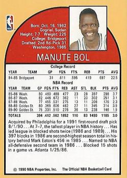 1990 Hoops Team Night Philadelphia 76ers #NNO Manute Bol Back