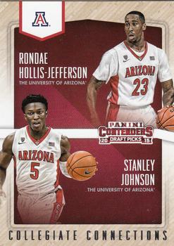 2015 Panini Contenders Draft Picks - Collegiate Connections #1 Rondae Hollis-Jefferson / Stanley Johnson Front