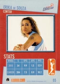 2014 Rittenhouse WNBA #3 Erika de Souza Back